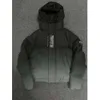 Trapstar londres decodificado com capuz puffer 2.0 gradiente preto jaqueta bordada térmica com capuz masculino casaco de inverno topos 688ssss 2023