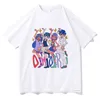 Mäns T -skjortor Anime Omori Family Shirt Män/kvinnor harajuku grafiska söta tshirts kawaii unisex toppar estetiska kläder casual bomullstees