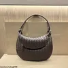 Botte Venetas Borsa a tracolla Borse in pelle da donna Gemelli Gemelli Imitazione di marca Trendy Crescent Borsa in tessuto Borsa doppia in vera pelle per uomo e donna Palmare Kn HBY8