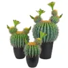 Christmas Decorations Artificial Green Plant Cactus Potted Desert Plastic Flower Living Room Indoor Decoration 231215