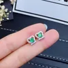 Stud Earrings KJJEAXCMY Boutique Jewelry 925 Sterling Silver Inlaid Natural Ruby Sapphire Emerald Female Support Detection