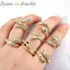 Anillos de boda 5 unids hombres mujeres niñas anillo de serpiente color oro vintage exagerado encanto joyería anillos regalo de fiesta 231214