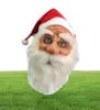 Christmas Santa Claus Latex Mask Simulation Full Face Head Cover med Red Cap för jul2970974