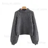 Kvinnors tröjor Y2K Pearls Sweater Women Autumn Winter Simple Pullover Cardigan Knit Elastic Jumper Casual Warm Birthday Top Jacquard Jumpers T231215