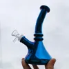 8 inch Glass Bong Smoking Hookah Water Pipe Recycler Bent Neck Tube Bong + Bowl