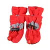 Dog Apparel 4Pcs Waterproof Pet Shoes Winter Warm Soft Thick Breathable Boots Anti Slip Rain Snow For Small Dogs Pets