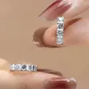 Creolen Charm Moissanit Diamant Ohrring Echt 925 Sterling Silber Schmuck Party Hochzeit Für Frauen Verlobung Bijou