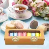 Take Out Containers 50 Pcs Box Food Macaron Boxes Small Packing Baking With Sticker Kraft Paper Cake