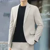 Herrenanzüge Blazer S-6XL Herren Business Casual Anzug Koreanischer Stil Trendy Slim Fit 2-teiliges Set Einfarbige Blazerhosen Bräutigam Hochzeitskleid Party 231214