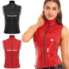 Damen Tanks Frauen Latex PVC Leder Reißverschluss Motor Biker Jacke Mantel Wet Look High Neck Tank Tops Steampunk Stil Clubwear Party Club Cothes