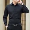 Camisas de vestido masculinas plus size 6xl 7xl 8xl homens cor sólida camisa de negócios moda clássico básico casual magro branco manga longa roupas de marca