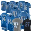 Mężczyźni Penei Sewell Jahmyr Gibbs Jack Campbell Barry Sanders Jared Goff Sam Laporta David Montgomery Amon Ra St. Brown Dan Campbell Alex Anzalone Football Jerseys