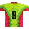 Retro Campos #1 bramkarza piłka nożna 1992 1993 1994 1995 J.Campos #9 Green Yellow Classic 92 93 94 95 Vintage Maillot Mundur Camisa de Futebol Football Shirt