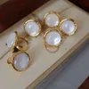 Bröllopsringar Vintage Natural Clear Shell Rings for Women smycken Runway Party T Show Fancy Trendy Boho Ins Japan 231214