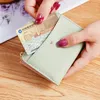 Plånböcker 2023 Summer Pure Color All-Matching Plain Short Wallet Urban Simple Stylish and Versatile Coin Purse Card Holder