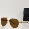Berömda varumärken Solglasögon Personlig designer Mannvarumärke Mens Womens Pilot Style Metal Spegelben med logotypguldlins UV400 Kör solglasögon med Box Spa54Z