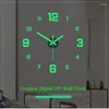 ساعات الحائط المنزل Night Office لـ Digital Stereo في Room Clock Living Decroation Glow بدون إطار