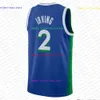 Luka Doncic Kyrie Irving Basketball Jerseys 41 Dirk Nowitzki City 77 11 Blue Black Edition Green Jersey 2024