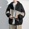 Men's Jackets Men Autumn And Winter Y2k Fall Loose Korea Jacket Outfits Long Sleeve Contrasting Color Block Zipper Casual Fashion Top Coat