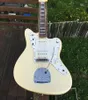 Raro Jazzmaster Journeyman Creme Branco Guitarra Elétrica Grande Bloco Inlay Single Coil Pickups Flutuante Tremolo Bridge Whammy Bar Vintage Tuners