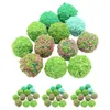 Dekoratif çiçekler 50 adet çiçek küme topları mini çalılar mikro bitkiler süslemeler minyatür ev kum masası malzemeleri yapay