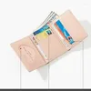 Brieftaschen Koreanische Mode Niedliche Kurze Dreifach Gefaltete Für Mädchen Frauen Kartenhalter Trend Multi Kawaii Kleine Blume PU Geldbörsen