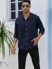 Camisas de vestido masculinas moda branco homens roupas casuais manga longa mens cor sólida regular ajuste botão para baixo camisa de negócios para