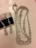Naszyjniki wiszące godki modny sweter długi naszyjnik kolczyka Zestawy biżuterii dla kobiet przyjęcie weselne CZ afrykańska biżuteria ślubna Dubai 231214