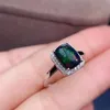 Wedding Rings Natural Black Opal Ring Real 925 Sterling Silver Fine Jewelry 6x8mm Size Natural Gemstone Good Colorful Fire Secret Birthstone 231214