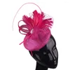 Sinamay Fascinator Hat Hair Clip for Elegant Women Church Cocktail Headwear Bride Wedding Accessories Party Fedora Cap