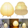 Bordslampor Bedside Study Lamp Rice Paper Despop Decorative Lantern Light Handgjorda Simple LED -belysning för vardagsrum sovrummet