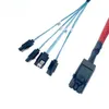 Nuovi adattatori per laptop Caricabatterie Mini Sas HD integrato SFF-8643 a 4 dischi rigidi di archiviazione SATA Cavo server cavo dati di rete intrecciato rosso