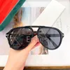 Zonnebril Retro Dubbele Bruggen Dameszonnebril Groot Frame Luipaard Bruin Gradiënt Brillen Mode Luxe Designer Zonnebril Heren Shades