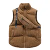 Herenvesten van hoge kwaliteit corduroy katoenen vest dikke warme jassen unisex winter casual vest mouwloze kleding met tas