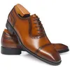 Chaussures Oxford à bout d'aile pour hommes faites à la main chaussures habillées en cuir gris Brogue pour hommes chaussures formelles d'affaires classiques pour hommes Zapatillas Hombre