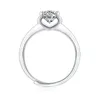 Cluster Rings Soxw 1CT 6,5 mm Brilliant Moissanite 925 Sterling Silver Ring for Women Round Diamond