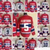 AANGEPASTE 1980 film Vintage Hockey 4 Jean Beliveau Jerseys CCM borduurwerk 10 Guy Lafleur 9 Maurice Richard 5 Bernie Geoffrion 1 Jacques Plante