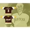 Custom Binghamton Paul Stewart 3 Brown Hockey Jersey New Top Sched S-M-L-XL-XXL-3XL-4XL-5XL-6XL