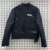 Fashion Brand Vetements Jacket Vintage VTM Leather Coat Fit Loose Fit Unisex Leather Coat Destruction for Men