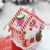 Christmas House Decorations Polymer Clay Scene Houses Hanging Pedent Creative House Ornaments Christmas Window Scene Layout Prop LL BJ