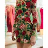 Casual Dresses HL 2023 High End Skirt Embroidered Lace Mini Dress For Women Fashion Half Collar Ladies Elegant Party Y2K