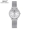 Ibso Women Bransoleta Watch Fashion Geneva Designer Japan Quartz Sliver Sliver ze stali nierdzewnej żeńskie Prezenty na rękę Relogio feminino 22265a