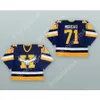 Anpassad Eric Moreau 71 Beauport Harfangs Blue Hockey Jersey New Top Stitched S-M-L-XL-XXL-3XL-4XL-5XL-6XL