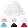 Kjolar kvinnor flickor rufsade korta underkläder fast vit färg fluffig bubbla tutu kjol puffy halva slip prom crinoline underskirt