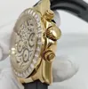 Nieuwste producten ontwerper Volledig automatisch horloge 41 mm heren luxe tijgerprint wijzerplaat vouwen buckle sapphire glazen heren rubberen horloges band polshorloges