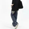 Jeans pour hommes Y2K homme coréen décontracté grunge bleu cargo pantalon baggy jean vintage streetwear jambe large lavage denim pantalon surdimensionné femmes vêtements 231214