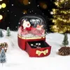 Torebki biżuterii 2024 Święty Mikołaj wysoko przezroczyste wieczne kwiatowe pudełko prezentowe łuk akrylowy Naszyjnik