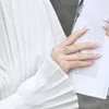 Pierścienie klastra 925 Sterling Srebrne Origin Fl 1.5 Diamentowy pierścień dla kobiet Anillos de Wedding Prounds Famales Box