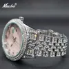 Andra klockor Relogio Feminino Miss Elegant Diamond Bling Pink Watch for Women Genève Luxury Unique Pearl Dial Dress Drop 231214