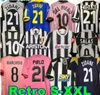 Retro DEL PIERO voetbalshirts DAVIDS PIRLO ZIDANE Buffon INZAGHI 84 85 92 95 96 97 98 99 02 03 04 05 94 95 Ancient maillot BOKSIC Conte shirt 11 12 13 14 15 16 17 18 POGBA